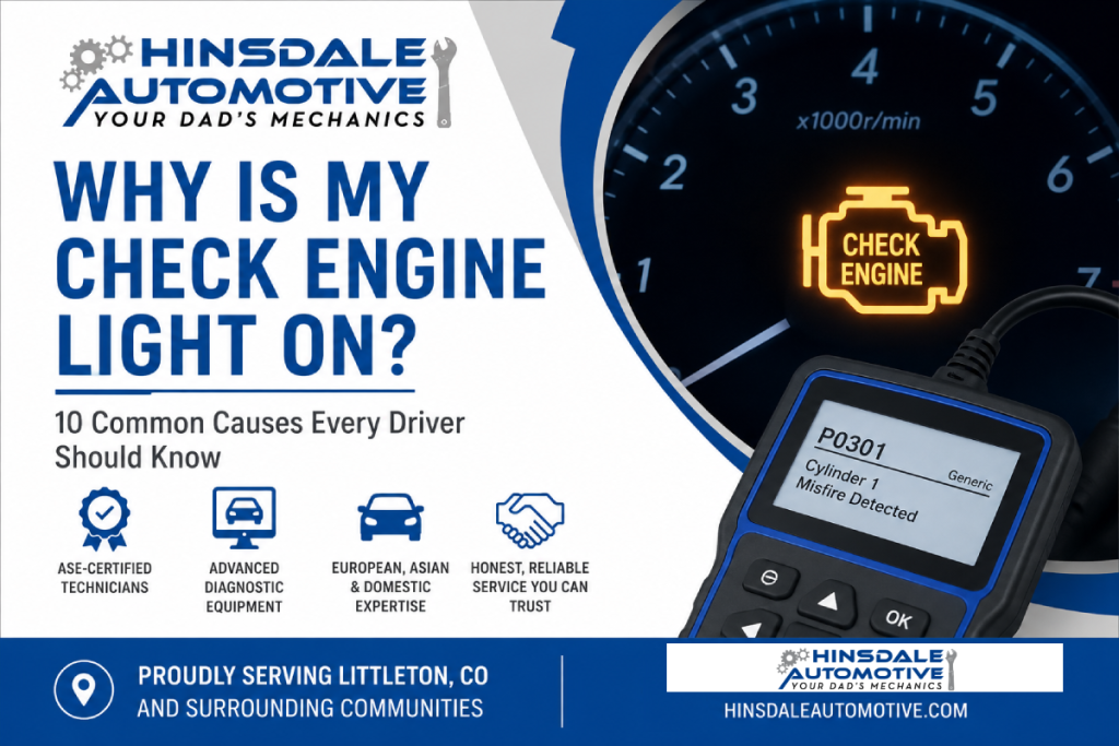 check engine light diagnosis in Littleton Colorado