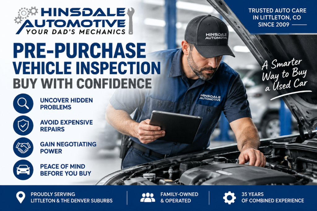 Littleton Colorado Pre-Purchase Vehicle Inspection